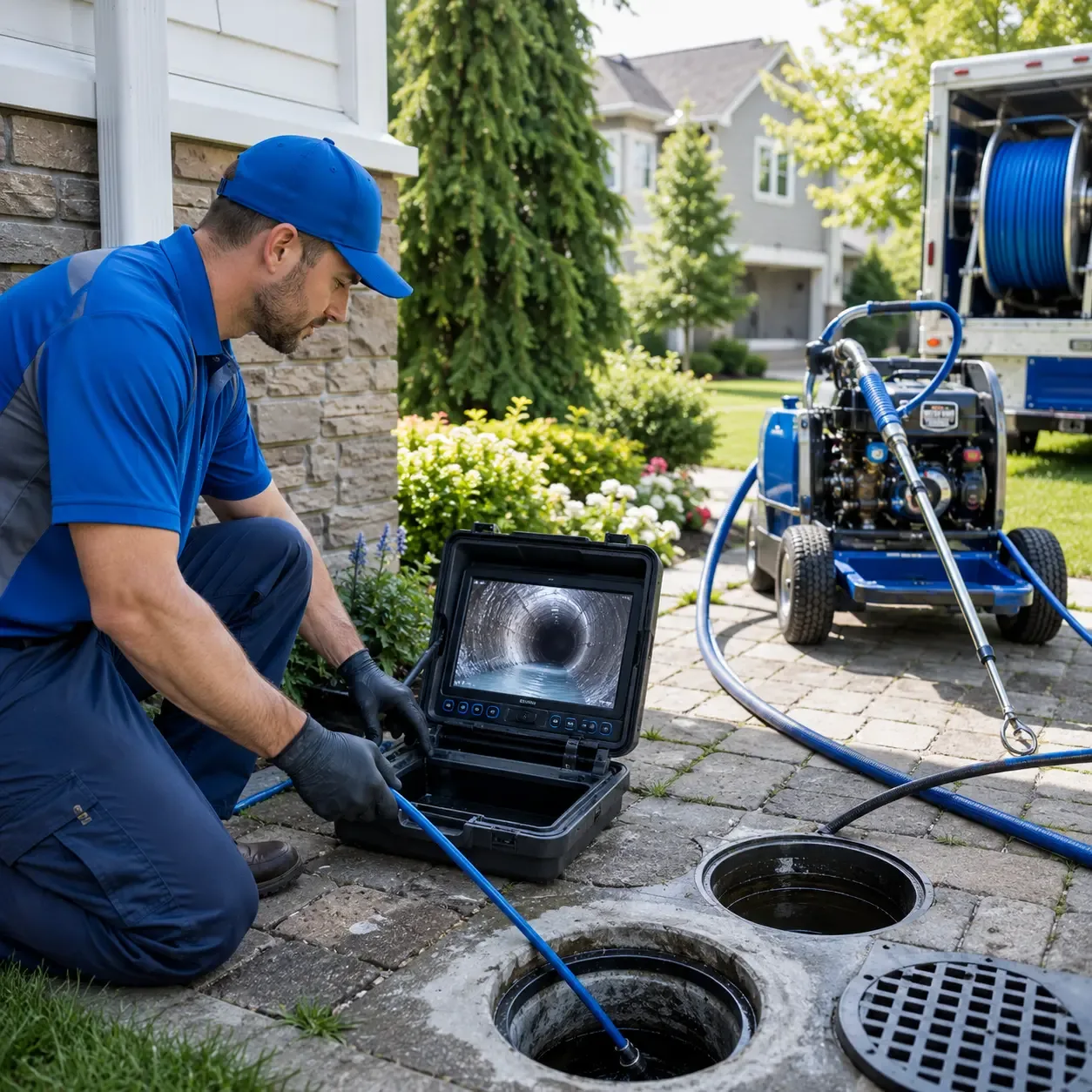 Outdoor drain cleaning professionals serving Guilford, ME