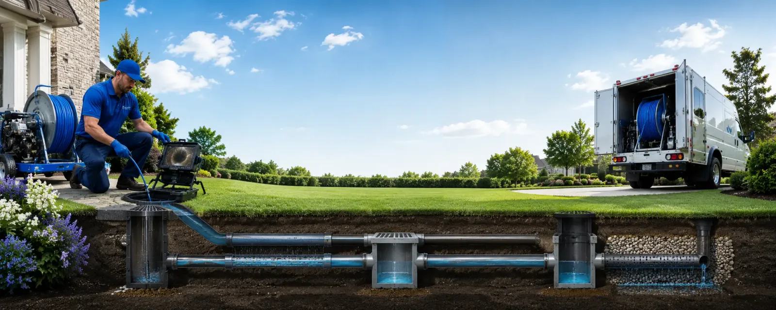 Outdoor drain cleaning information for Guilford, ME